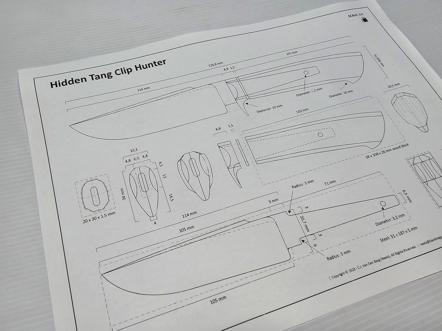 Hidden Tang Clip Hunter Template