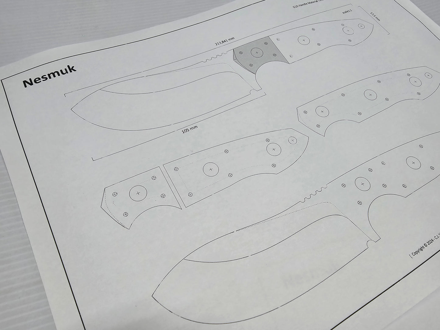 Nesmuk Knife Template