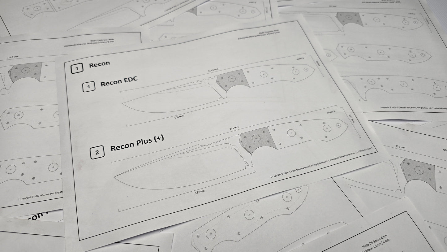 Recon Knife Template