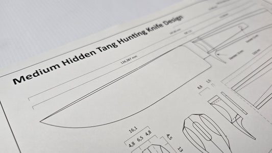 Medium Hidden Tang Hunting Knife Design